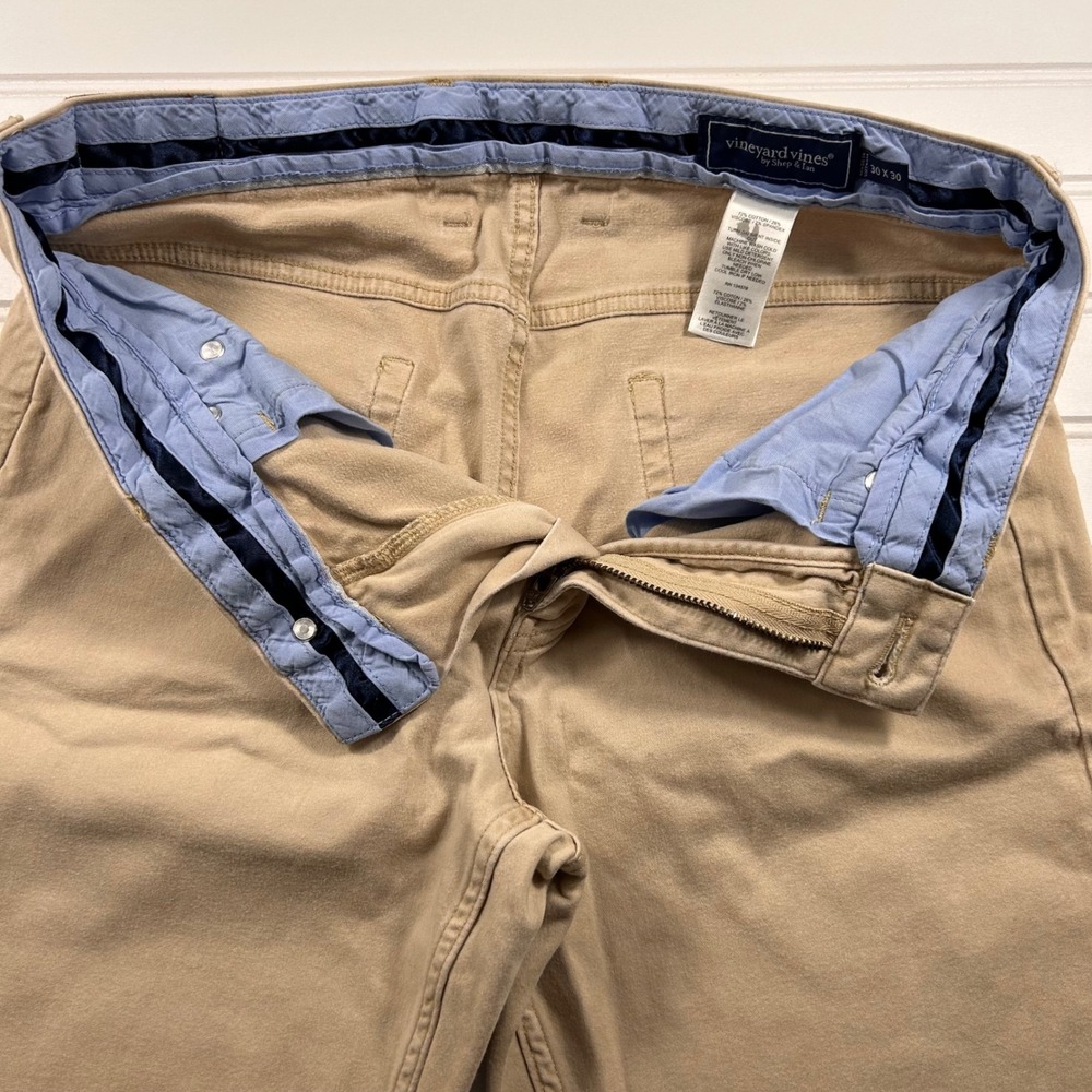 Vineyard Vines 5-Pocket Pants Mens 30x30 (FIT 30x28) Tan Khaki Chino Stretch - Picture 5 of 16